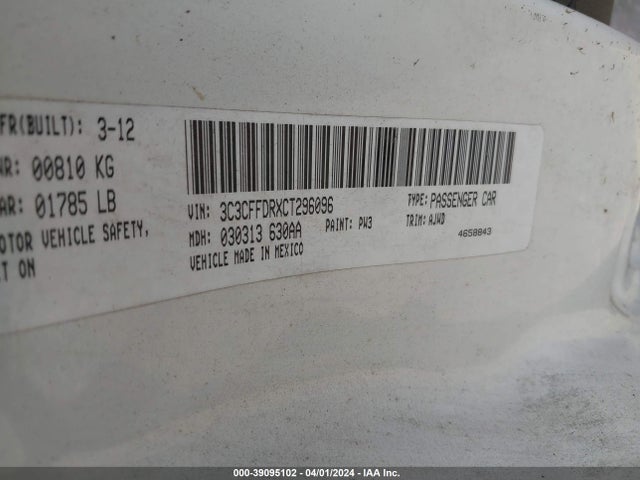2012 FIAT 500C 3C3CFFDRXCT296096 Photo 8