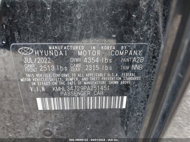 Hyundai Sonata Limited 2023 KMHL34J29PA251451 Image 9