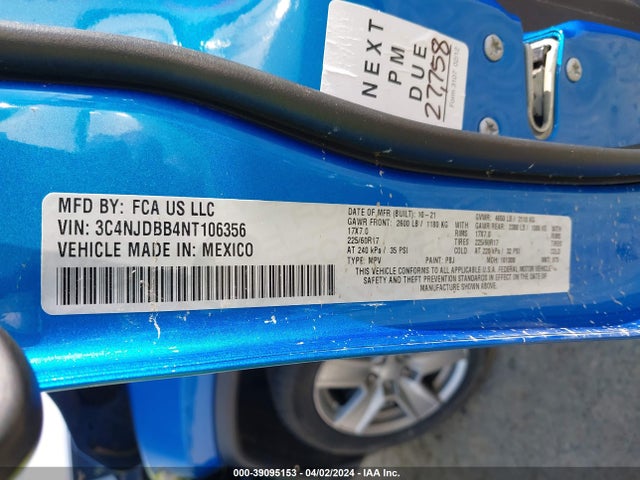 Jeep Compass Latitude 4x4 2022 3C4NJDBB4NT106356 Image 9