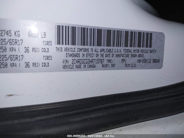 Dodge Grand Caravan Sxt 2017 2C4RDGCG3HR715787 Image 9