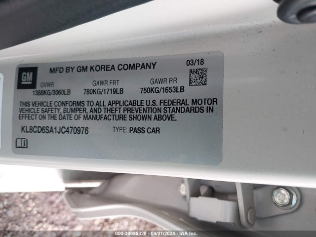 Chevrolet Spark 1lt Cvt 2018 KL8CD6SA1JC470976 Image 9