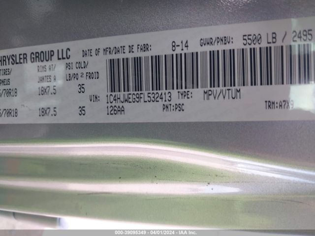 1C4HJWEG9FL532413 Jeep Wrangler Unlimited Sahara