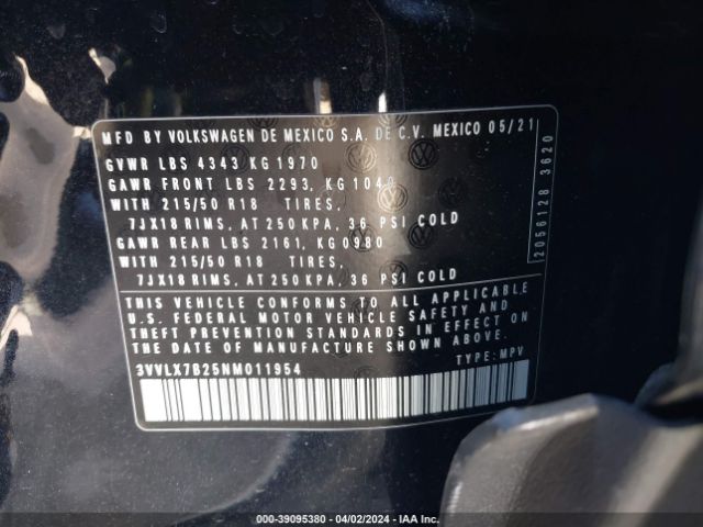 3VVLX7B25NM011954 Volkswagen Taos 1.5t Se