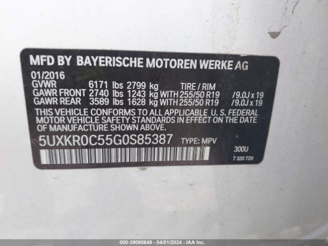 5UXKR0C55G0S85387 BMW X5 Xdrive35i