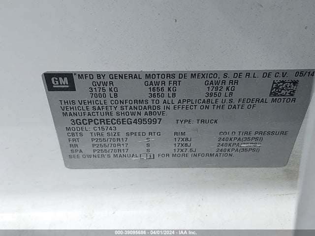 Chevrolet Silverado 1500 1lt 2014 3GCPCREC6EG495997 Image 9