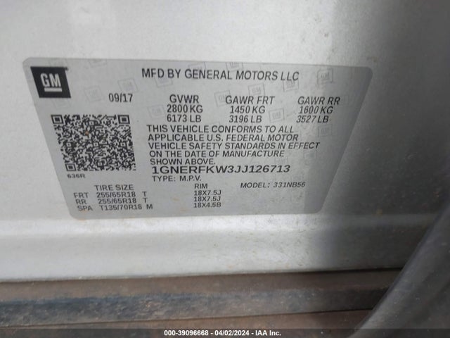 Chevrolet Traverse Ls 2018 1GNERFKW3JJ126713 Image 9