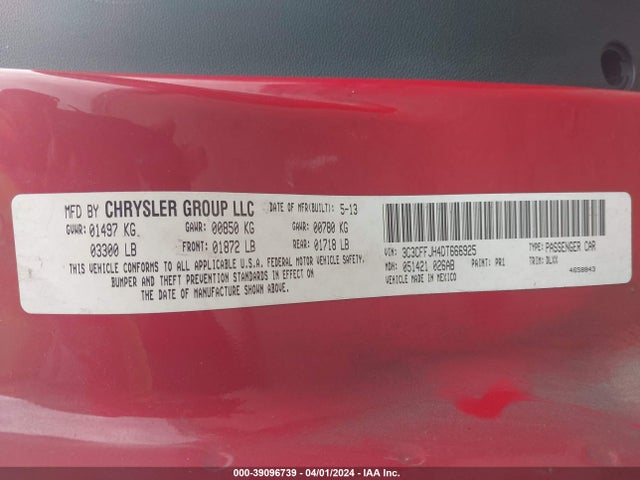 2013 FIAT 500C 3C3CFFJH4DT666925 Photo 8