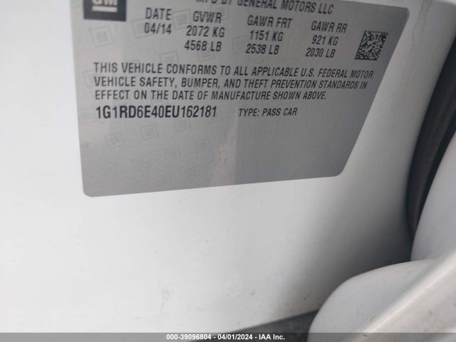 Chevrolet Volt 2014 1G1RD6E40EU162181 Image 9