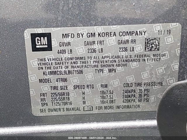 KL4MMCSL9LB071506 Buick Encore Gx Awd Preferred