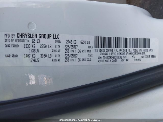 2C4RDGBG4ER268142 Dodge Grand Caravan American Value Pkg