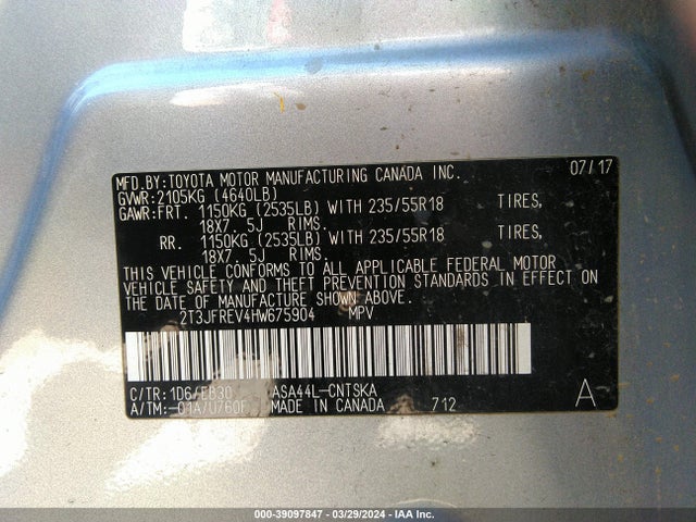 Toyota RAV4 SE 2017 2T3JFREV4HW675904 Image 9