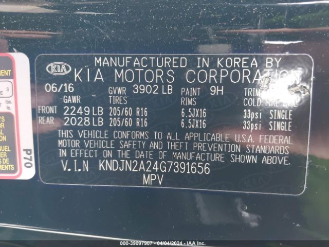 KNDJN2A24G7391656 KIA Soul