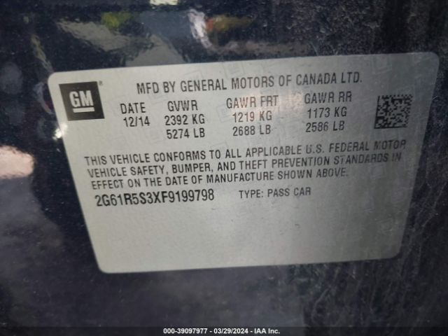 2G61R5S3XF9199798 Cadillac Xts Premium