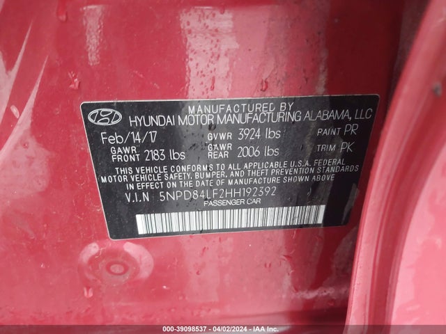 Hyundai ELANTRA SE 2017 5NPD84LF2HH192392 Image 9