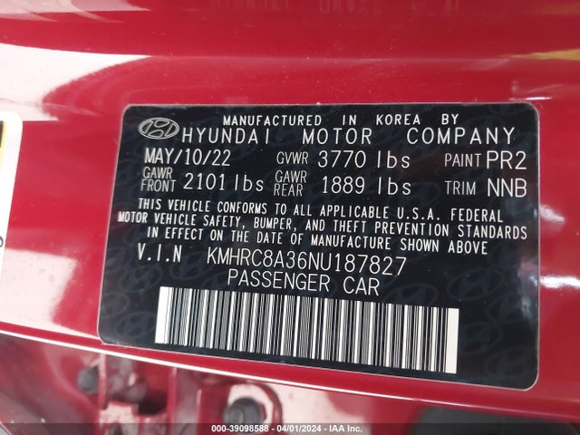 Hyundai Venue Limited 2022 KMHRC8A36NU187827 Image 9