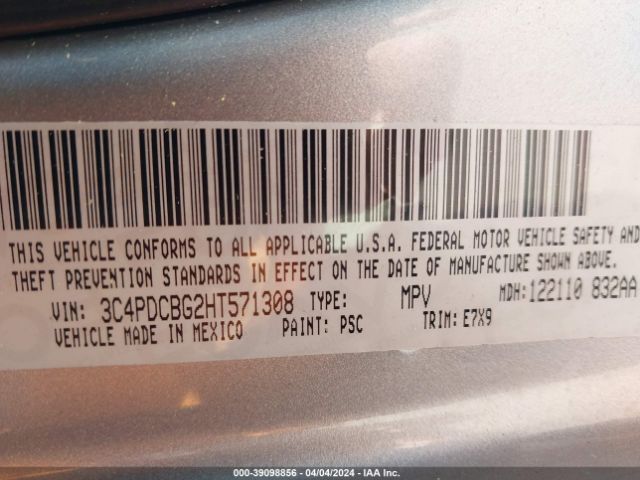 3C4PDCBG2HT571308 Dodge Journey Sxt