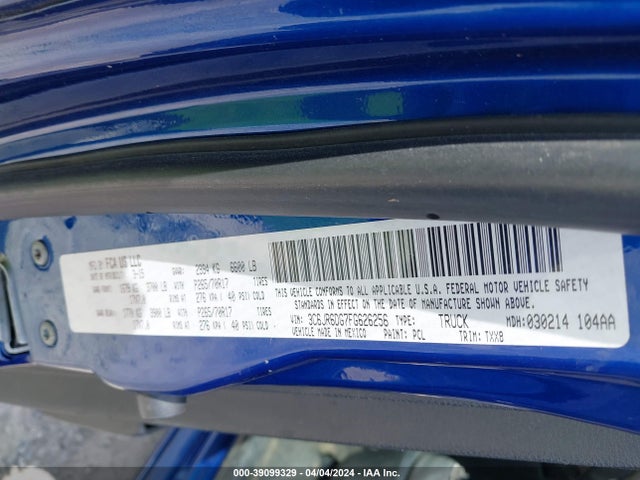 RAM 1500 Tradesman 2015 3C6JR6DG7FG626256 Image 9