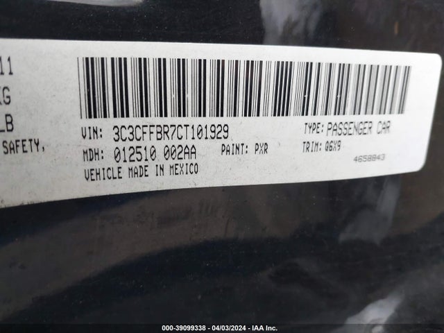 2012 FIAT 500 3C3CFFBR7CT101929 Photo 8