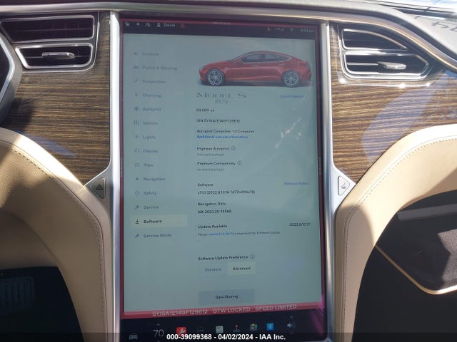 Tesla Model S 60/70/75/85 2016 5YJSA1E14GF129612 Image 19