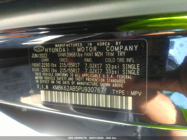 Hyundai Kona Sel 2023 KM8K62AB5PU930767 Image 9
