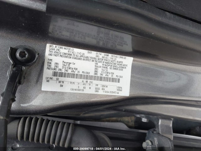 Ford FOCUS SE 2014 1FADP3F25EL235805 Image 9