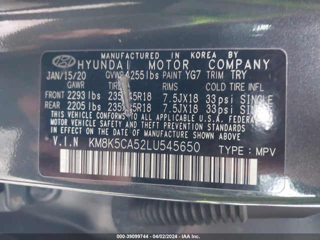 Hyundai Kona Ultimate 2020 KM8K5CA52LU545650 Image 9