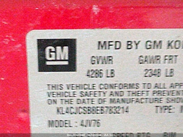 KL4CJCSB8EB783214 Buick Encore Leather