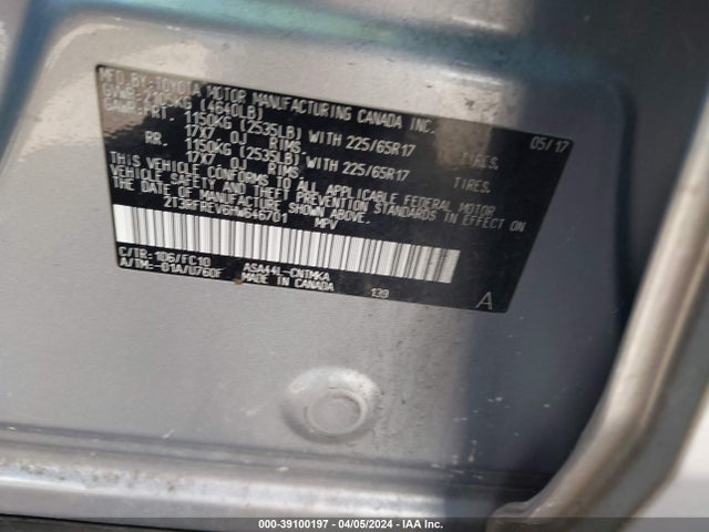 Toyota Rav4 Xle 2017 2T3RFREV6HW646701 Image 9