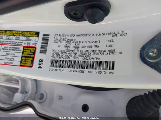 Toyota Tacoma Sr5 V6 2023 3TMAZ5CN4PM212308 Image 9