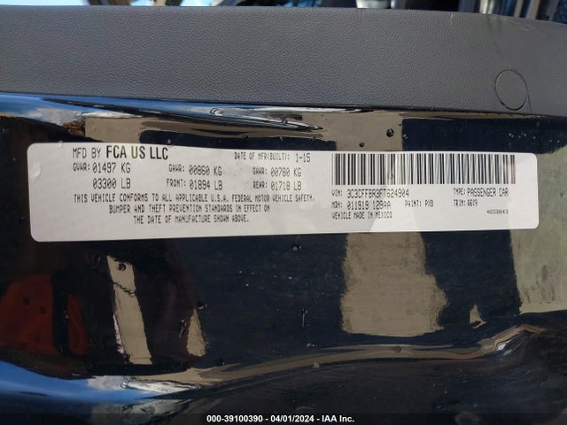 3C3CFFBR3FT624904 Fiat 500 SPORT
