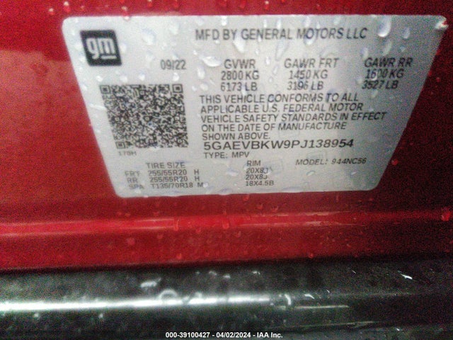 Buick Enclave Premium Awd 2023 5GAEVBKW9PJ138954 Image 9
