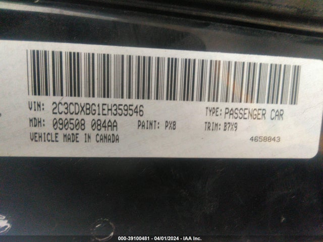 Dodge Charger Se 2014 2C3CDXBG1EH359546 Image 9