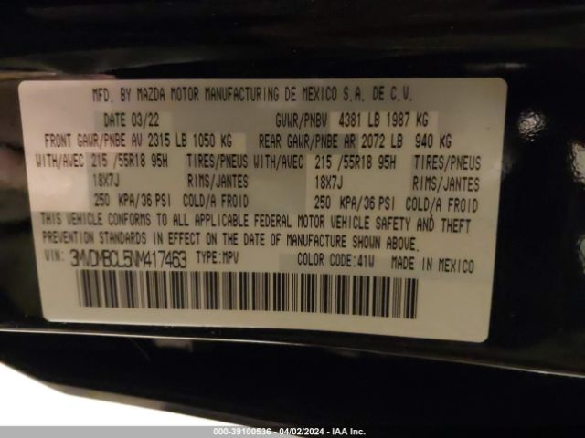 3MVDMBCL5NM417463 Mazda Cx-30 Preferred
