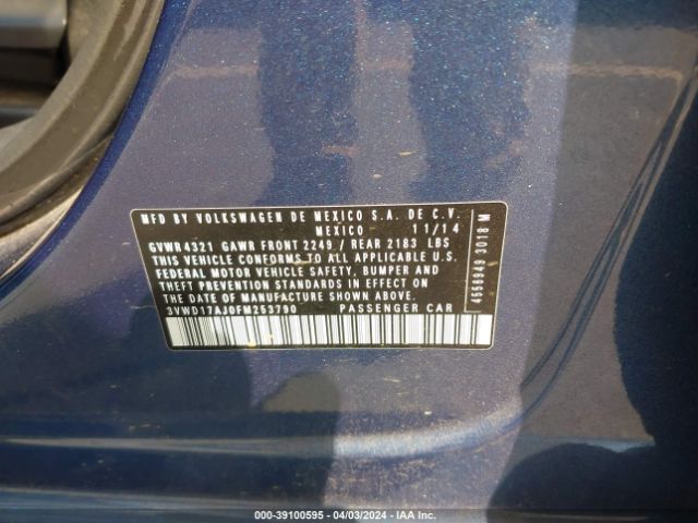 3VWD17AJ0FM253790 Volkswagen Jetta 1.8t Se