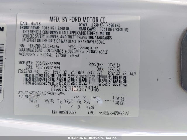 Ford Mustang Ecoboost 2018 1FA6P8TH3J5174046 Image 9