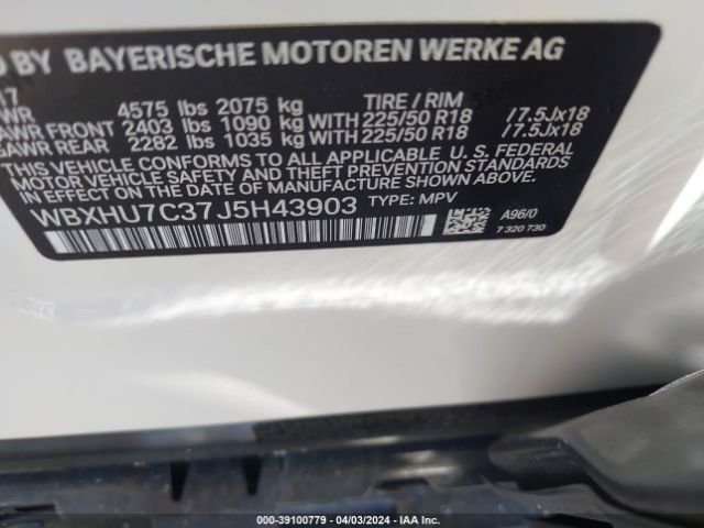 WBXHU7C37J5H43903 BMW X1 Sdrive28i