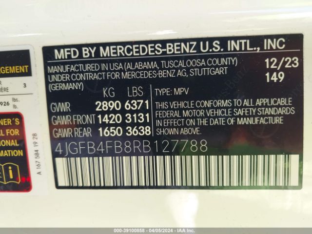 4JGFB4FB8RB127788 Mercedes-Benz Gle 350 4matic