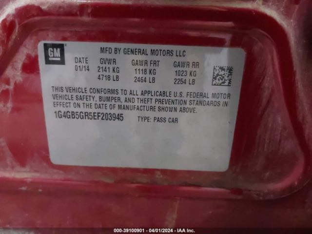 1G4GB5GR5EF203945 Buick Lacrosse Leather Group