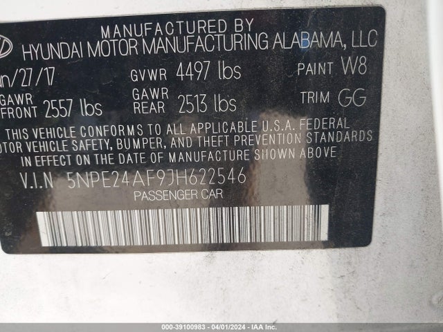 Hyundai SONATA SE 2018 5NPE24AF9JH622546 Image 9