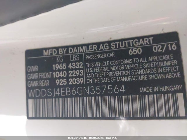 Mercedes-Benz CLA 250 2016 WDDSJ4EB6GN357564 Image 9