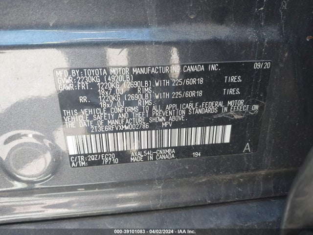 Toyota Rav4 Xse Hybrid 2021 2T3E6RFVXMW002786 Image 9