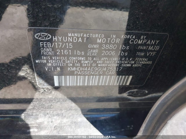 Hyundai ELANTRA SE 2016 KMHDH4AE9GU475317 Image 9
