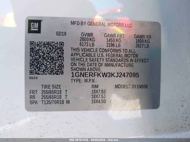 Chevrolet Traverse Ls 2019 1GNERFKW3KJ247095 Image 9