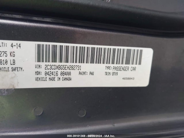 Dodge Charger Se 2014 2C3CDXBG5EH282731 Image 9