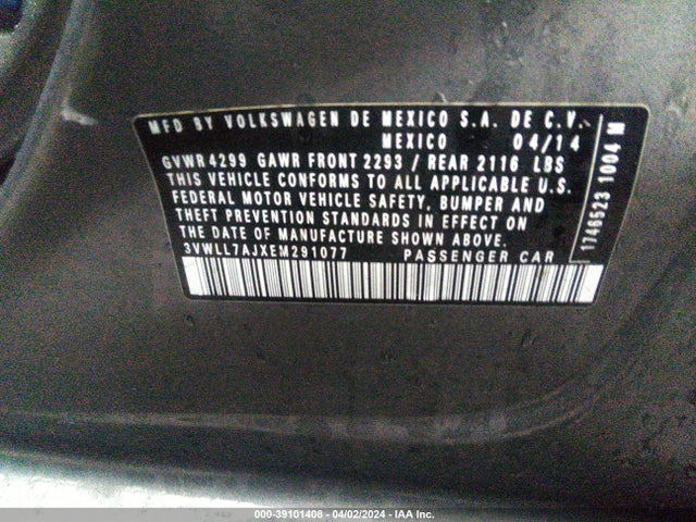 Volkswagen Jetta 2.0l Tdi 2014 3VWLL7AJXEM291077 Image 9
