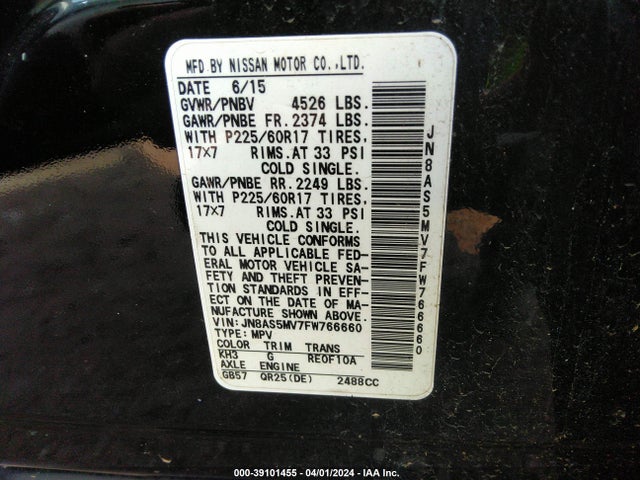 Nissan Rogue Select S 2015 JN8AS5MV7FW766660 Image 9