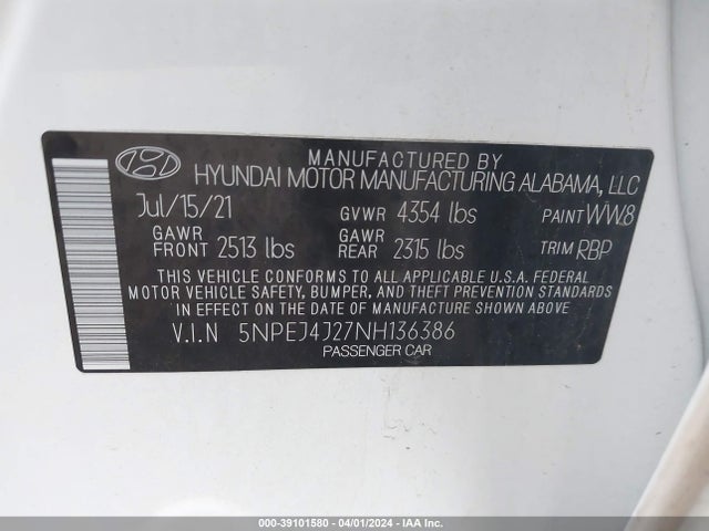 Hyundai Sonata Sel Plus 2022 5NPEJ4J27NH136386 Image 9