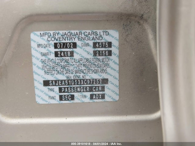 2003 JAGUAR X-TYPE SAJEA51D53XC97252 Photo 8