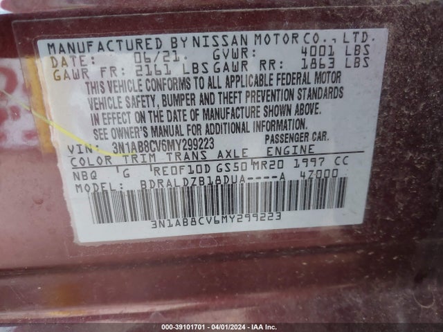 Nissan Sentra Sv Xtronic Cvt 2021 3N1AB8CV6MY299223 Image 9