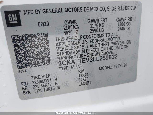 GMC Terrain Awd Sle 2020 3GKALTEV3LL259532 Image 9
